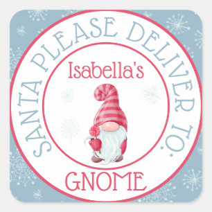 Lieve Kerstman bezorg alsjeblieft bij je kabouter Vierkante Sticker