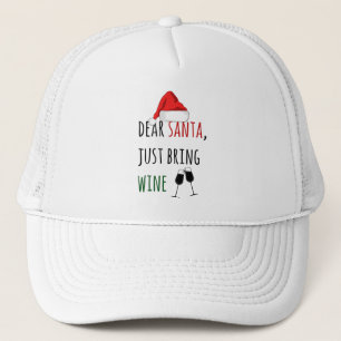 Lieve kerstman, breng gewoon Wine Funny Kerstmis m Trucker Pet