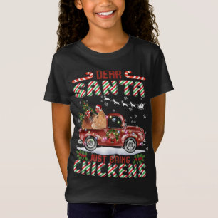 Lieve kerstman, breng kippen Boerderij Rood Truc m T-shirt