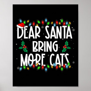 Lieve Kerstman Breng Meer Katten Kerstmis PJS Fami Poster