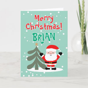 Lieve Kerstman cartoon kerstkaart voor kinderen Feestdagen Kaart