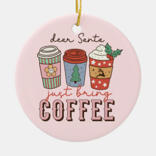 Lieve Kerstman   Christmas Coffee Latte Keramisch Ornament