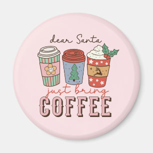 Lieve Kerstman Christmas Coffee Latte Magneet