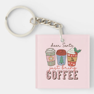 Lieve Kerstman Christmas Coffee Latte Sleutelhanger