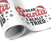 Lieve Kerstman, ik heb echt kerstmis geprobeerd Cadeaupapier (Rol Hoek)