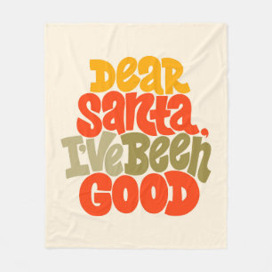 Lieve Kerstman, ik heb een goed ontwerp gemaakt Fleece Deken