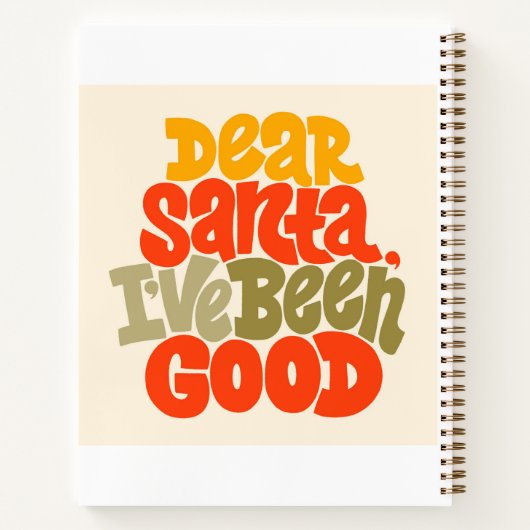 Lieve Kerstman, ik heb een goed ontwerp gemaakt Notitieboek (Achterkant)