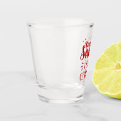Lieve Kerstman, ik kan de kersttypografie uitlegge Shot Glas (Links)