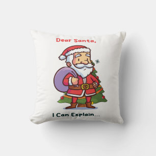 Lieve Kerstman, ik kan het uitleggen - Grappige ke Kussen