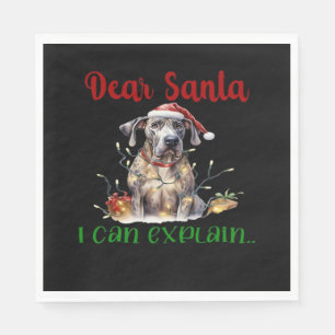 Lieve Kerstman, ik kan het uitleggen Great Dane Es Servet