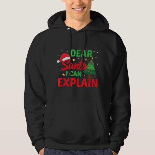 Lieve kerstman Ik kan ondeugende kinderen Kerstmis Hoodie (Voorkant)