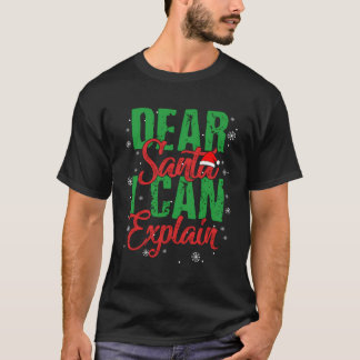 Lieve kerstman Ik kan uitleggen grappig kerstcadea T-shirt