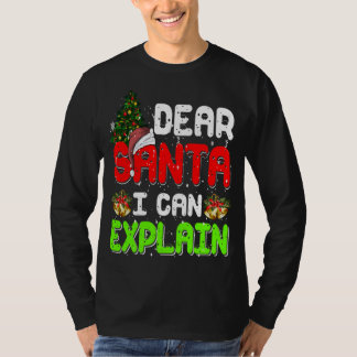 Lieve Kerstman Ik kan uitleggen Grappige Kerstmis T-shirt
