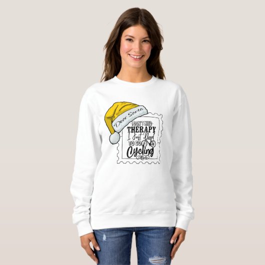 Lieve kerstman, ik moet gewoon gaan fietsen T-Shir Trui (Voorkant volledig)