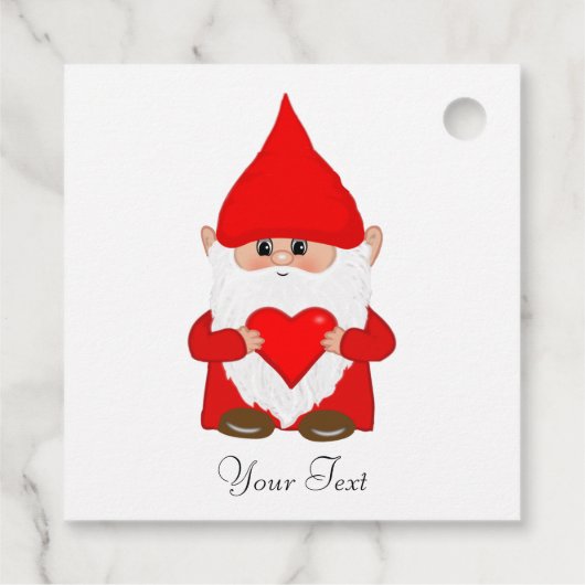 Lieve Kerstman Kabouter Bedankjes Labels (Achterkant)