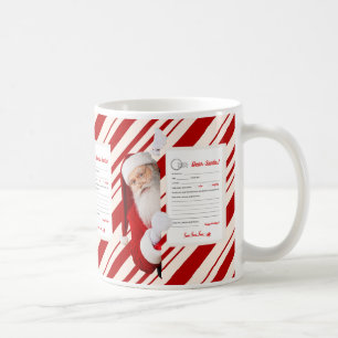 Lieve kerstman letter rood Snoep streep Mok