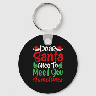 Lieve Kerstman, leuk om je af en toe te ontmoeten! Sleutelhanger