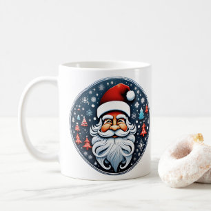 Lieve Kerstman met Bomen Festief Koffiemok