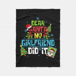 Lieve Kerstman Mijn Vriendin deed het Xmas Vriendj Fleece Deken