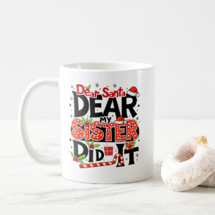 Lieve Kerstman, mijn zus deed het grappige familie Koffiemok