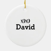 Lieve Kerstman Stop hier Gepersonaliseerd Ornament (Achterkant)