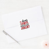 Lieve kerstman, waarom je rechter bent | Fun-kerst Ronde Sticker (Envelop)