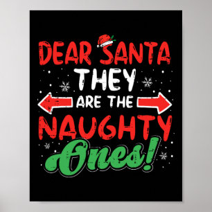 Lieve kerstman Ze ondeugende Ones Kerstmis Xmas Ma Poster