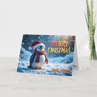 Lieve Kerstpinguïn Feestdagen Kaart