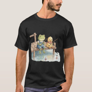 Lieve kikker en eend vissen samen - Knus Li-meer T-shirt