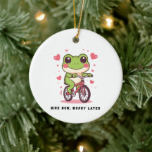 Lieve kikker rijdt op een fiets | Grappig geschenk