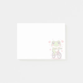Lieve kikker rijdt op een fiets | Grappig geschenk Post-it® Notes