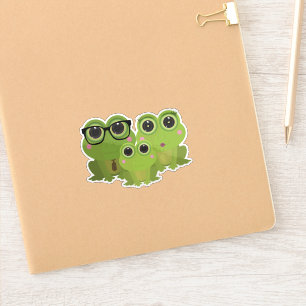 Lieve Kikkersfamilie Sticker