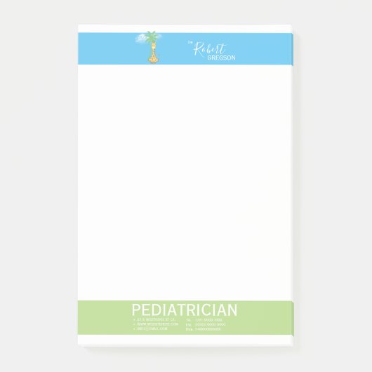 Lieve Kinderarts Giraffe Post-it® Notes (Voorkant)