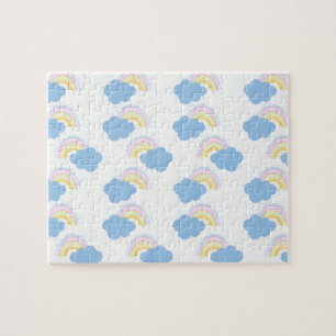 Lieve Kinderen Regenboog Wolken Whimisical Legpuzzel