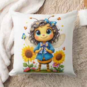 Lieve kleine bij kussen