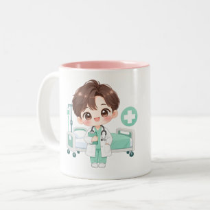 Lieve Kleine Dokter Tweekleurige Koffiemok