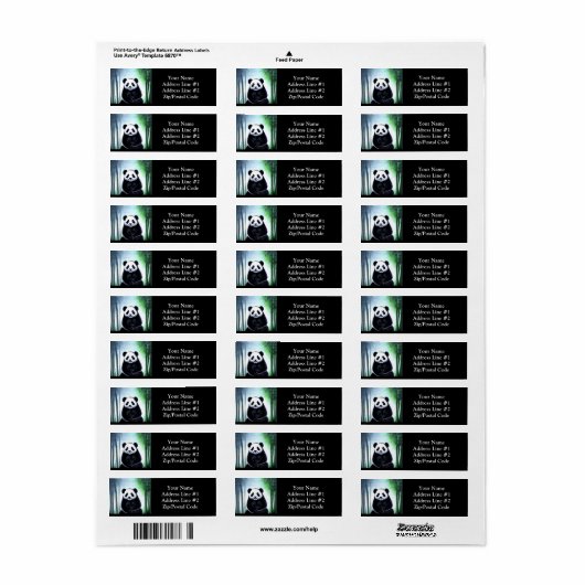 Lieve kleine panda-Cub Etiket (Full Sheet)