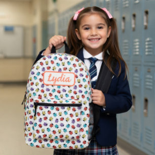 Lieve Kleurrijke Lieveheersbeestjes Persoonlijke R Bedrukte Rugzak