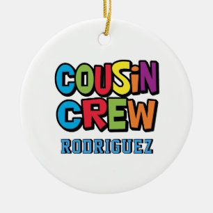 Lieve Kleurrijke Neef en Nichten Crew Familie Reün Keramisch Ornament
