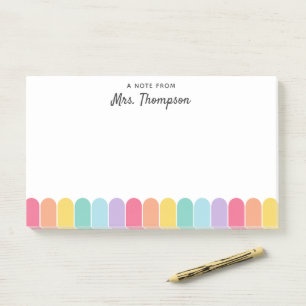 Lieve Kleurrijke Regenboog Boog Persoonlijke Leraa Post-it® Notes