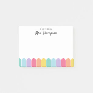Lieve Kleurrijke Regenboog Boog Persoonlijke Leraa Post-it® Notes
