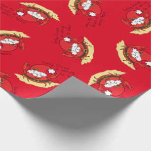 Lieve Krab Kerstdag Grappige Vakantie Sinterklaas  Cadeaupapier