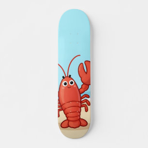 Lieve kreeft op het strand skateboard