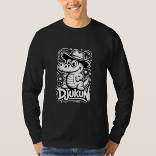 Lieve Krokodil in een Fedora Djukun Avontuur T-shirt