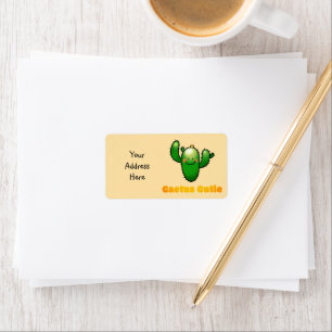 Lieve Lachende Cactus (retouradres) Etiket