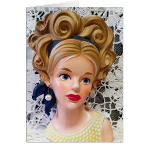 Lieve Lady Head Vase Big Bouffant Hair 1960