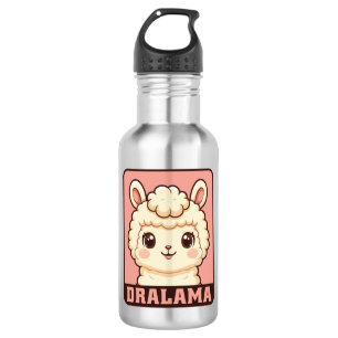 Lieve lama illustratie ontwerp waterfles