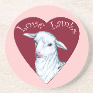Lieve Lammetjes Zandsteen Onderzetter