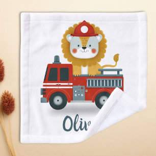 Lieve Leeuw op een Brandweerwagen Persoonlijk Washandje