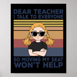 Lieve leraar, ik praat met iedereen zodat ik mijn poster
